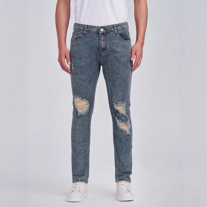 Herren Destroyed Jeans mit modischem Used-Look Drune