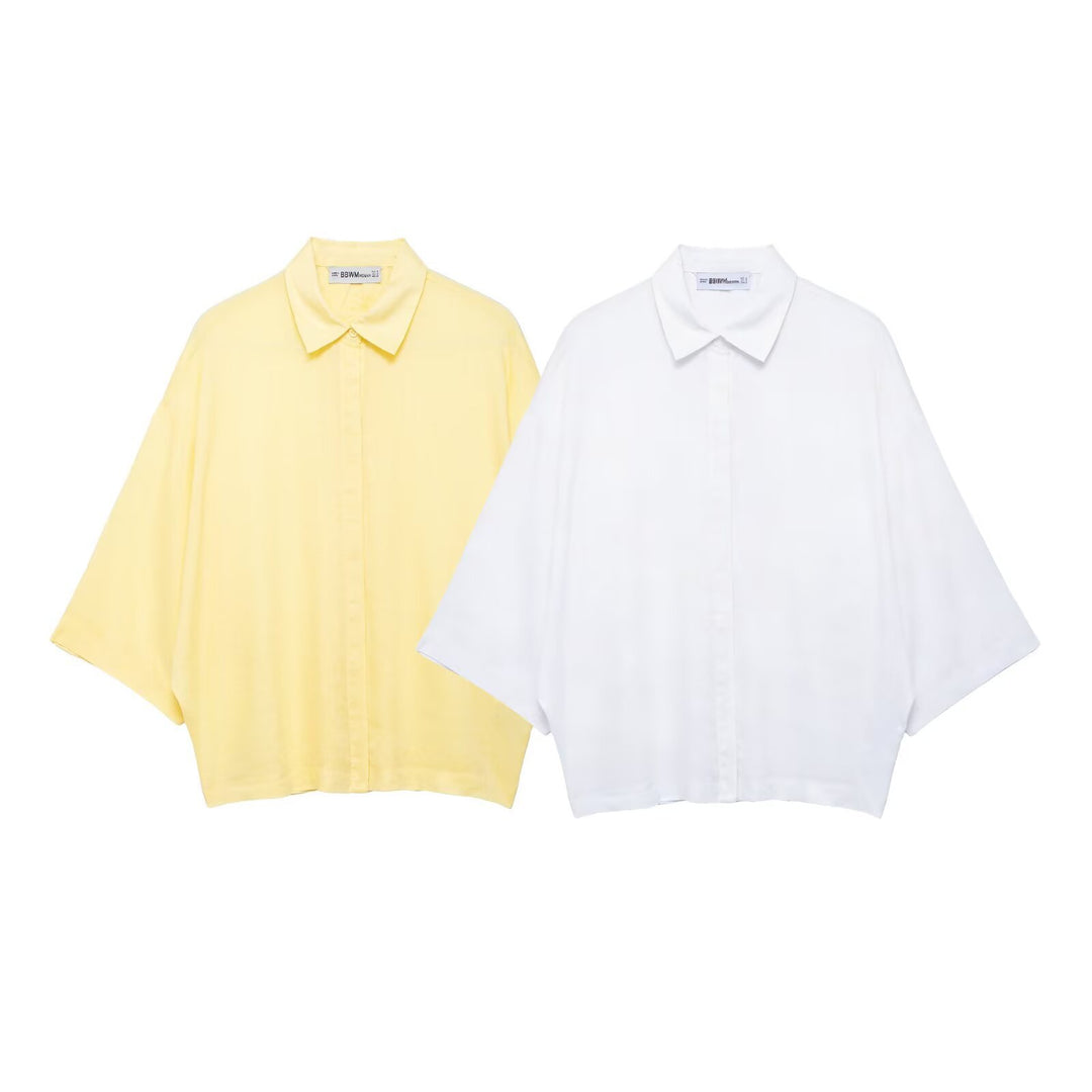 Damen Oversize Hemdbluse aus weichem, atmungsaktivem Material Drune