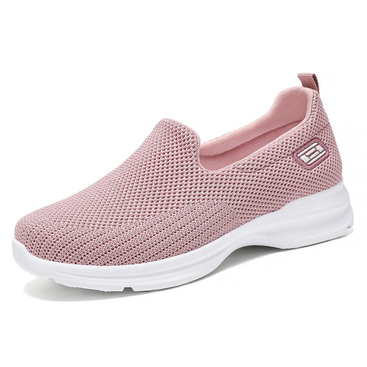Damen nan nahtloser Strick-Slip-On Walking-Sneaker mit ergonomischer Memory-Fußbett-Einlage Drune