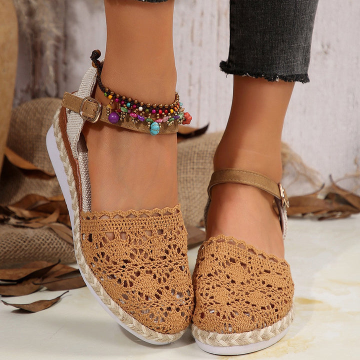 Damen Espadrilles mit elegantem Häkel-Design und komfortabler Sohle Drune