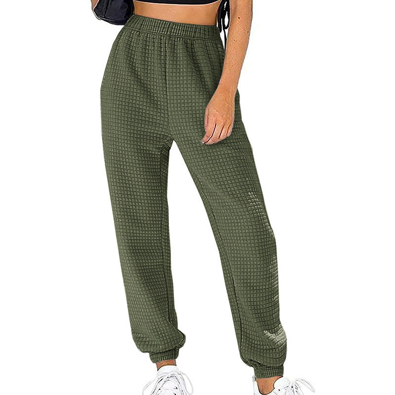 Damen Waffelpique Jogginghose mit elastischem Bund Drune