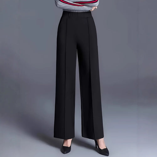 Damen Weite Hochbund-Hose mit eleganten Bügelfalten Drune
