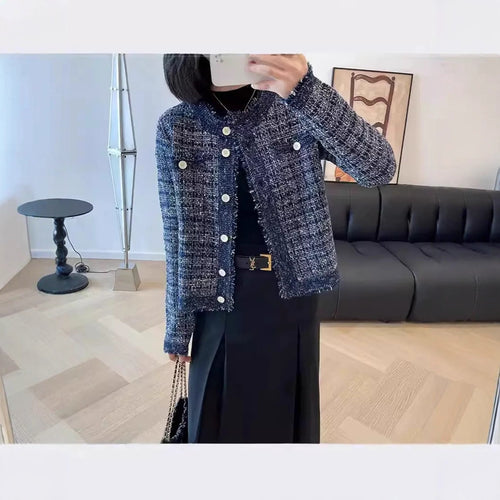 Damen Strickjacke mit durchgehendem Knopfverschluss und elegantem Design Drune