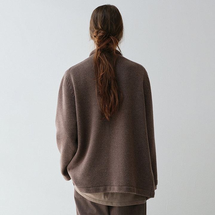 Damen Wärmende Wolljacke mit Stehkragen Drune