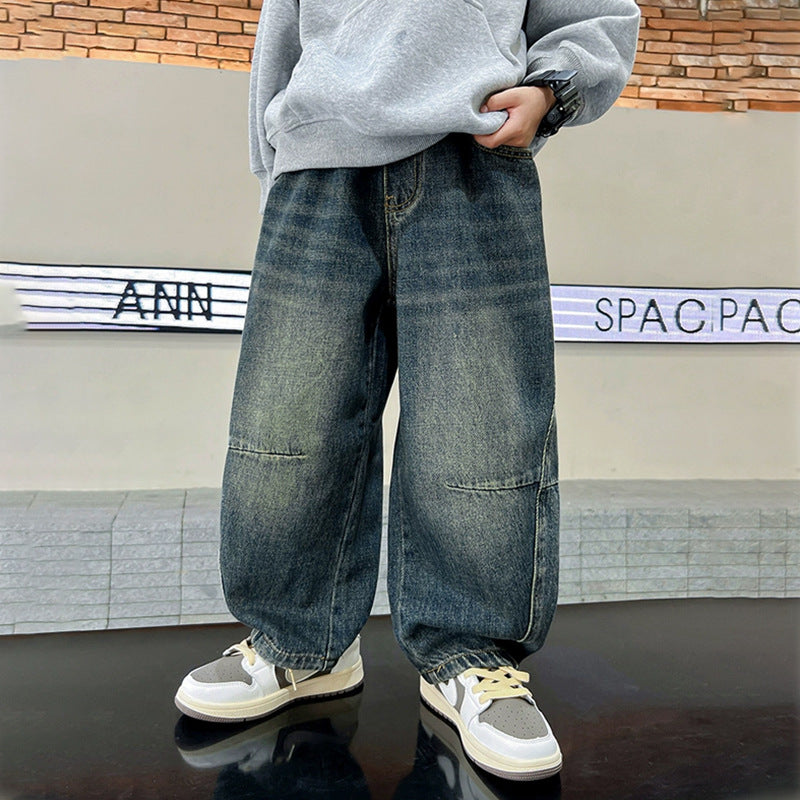 Damen weite Denim-Hose mit modernem Schnitt und lässigem Design Drune