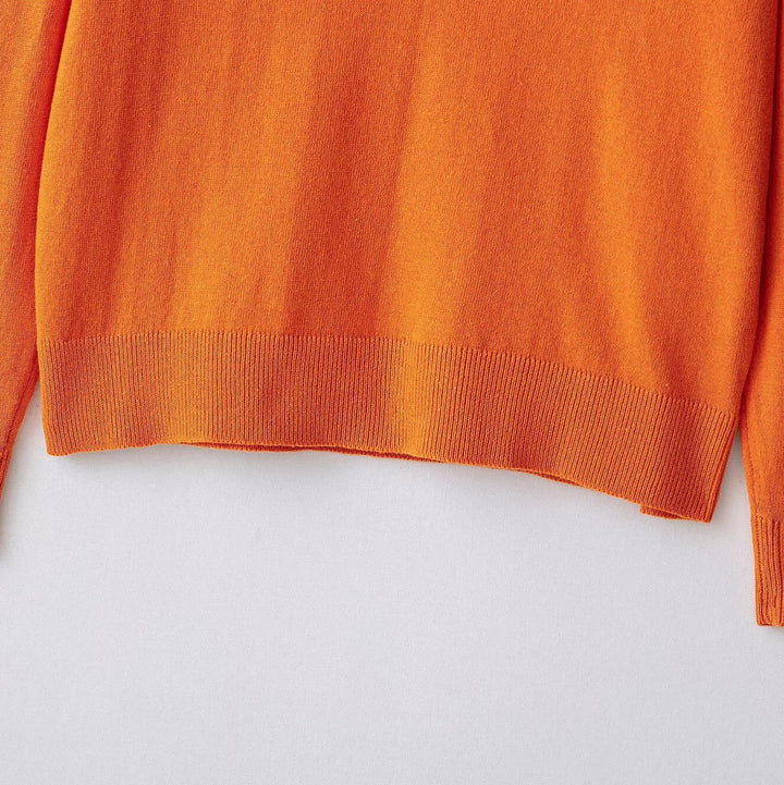 Damen eleganter V-Ausschnitt Pullover aus hochwertiger Baumwollmischung Drune