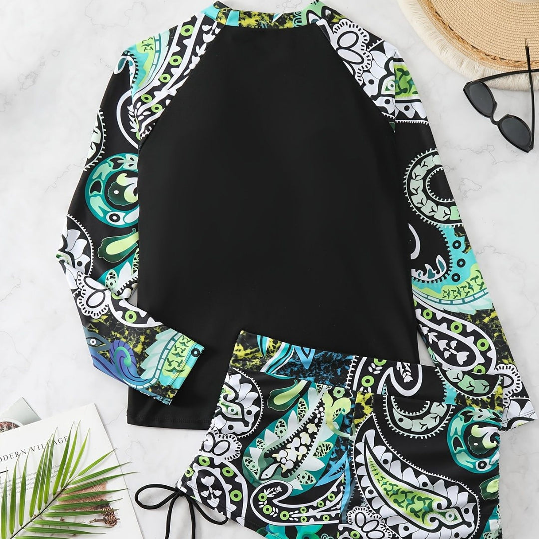 Damen Rashguard mit kurzen Badeshorts Drune