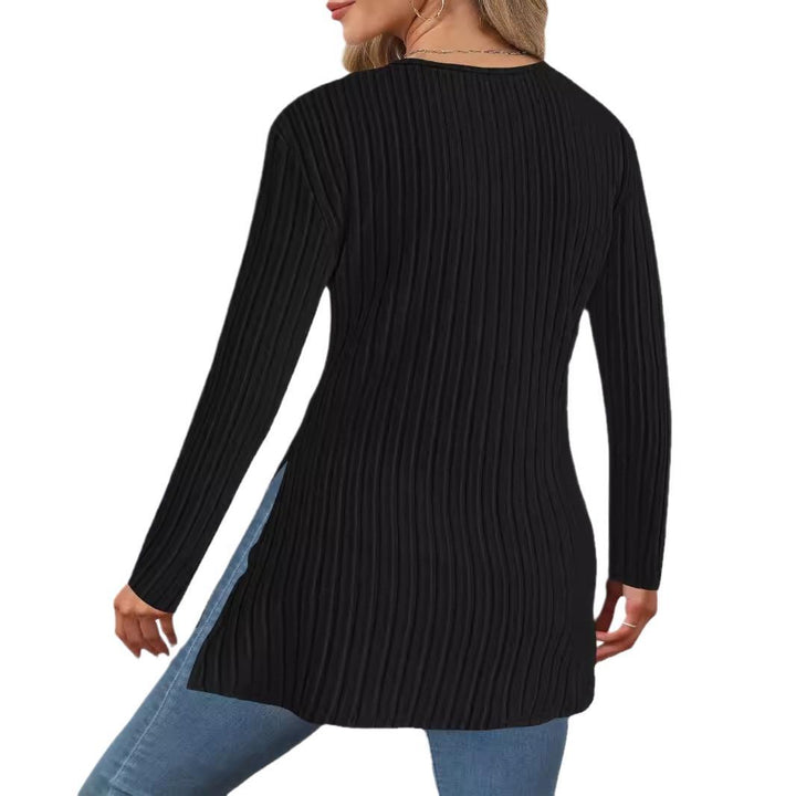 Damen Langärmliges Wickeloberteil mit strukturiertem Design Drune