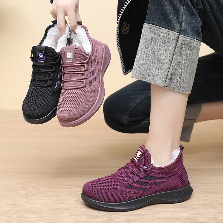 Damen Sportliche und warme Sneakers mit kuscheligem Innenfutter Drune