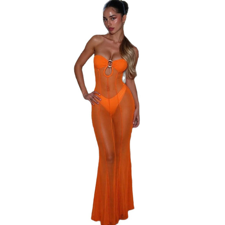 Damen Selbstbewusstes Strandkleid mit verführerischem Cut-Out und raffiniertem Knotendesign Drune