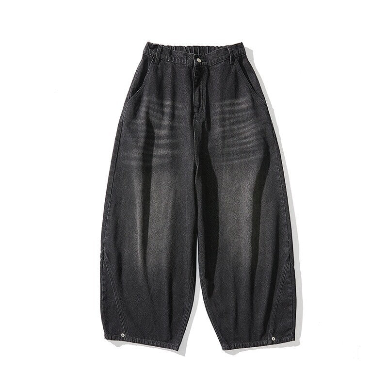 Herren nan extraweite Baggy-Jeans mit tiefem Schritt, relaxed Low-Crotch Schnitt und weitem Saum Drune