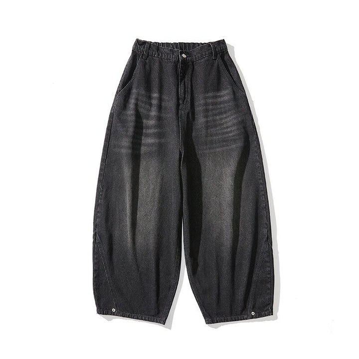 Herren nan extraweite Baggy-Jeans mit tiefem Schritt, relaxed Low-Crotch Schnitt und weitem Saum Drune