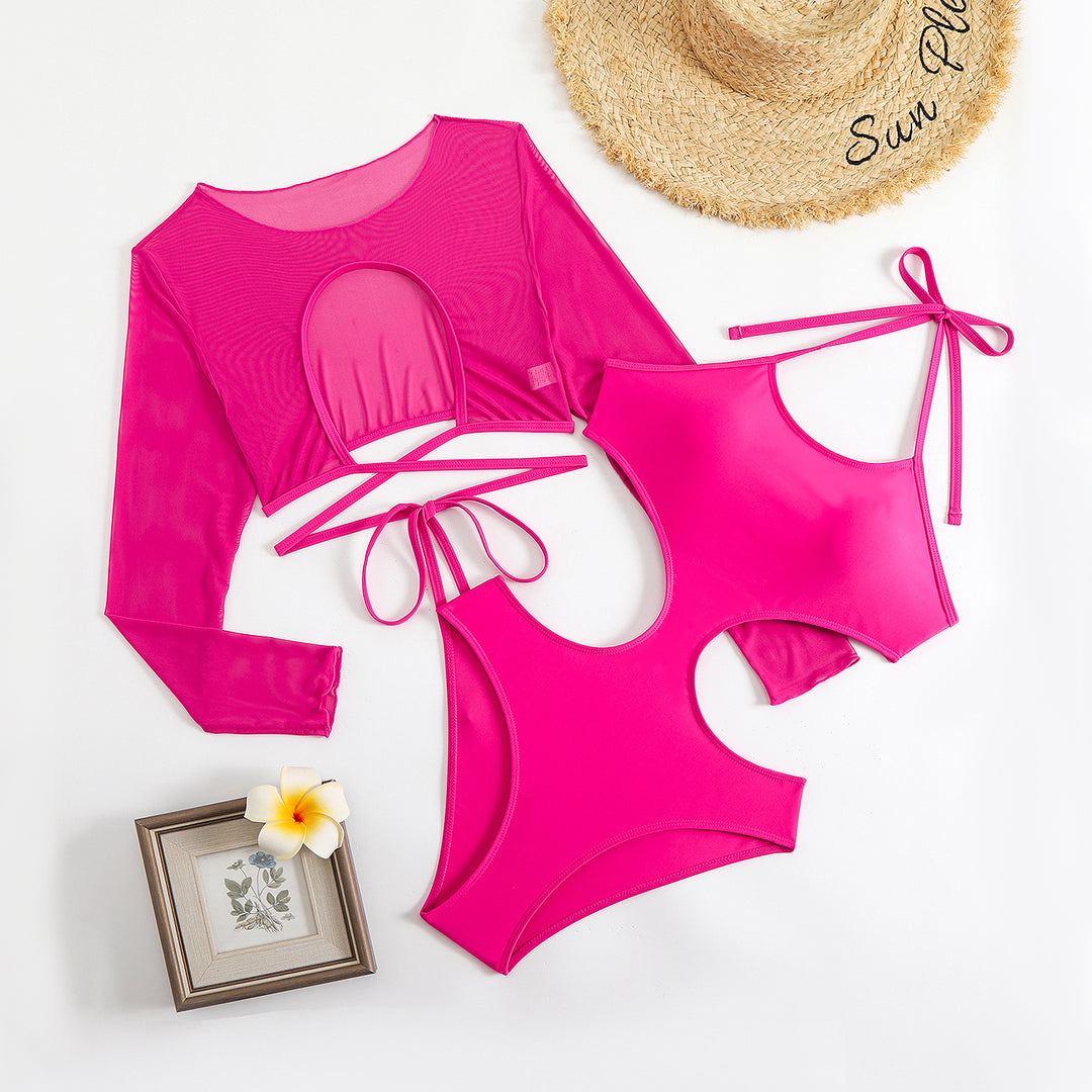 Damen Bikini-Set mit transparentem Oberteil und innovativem Schnitt Drune