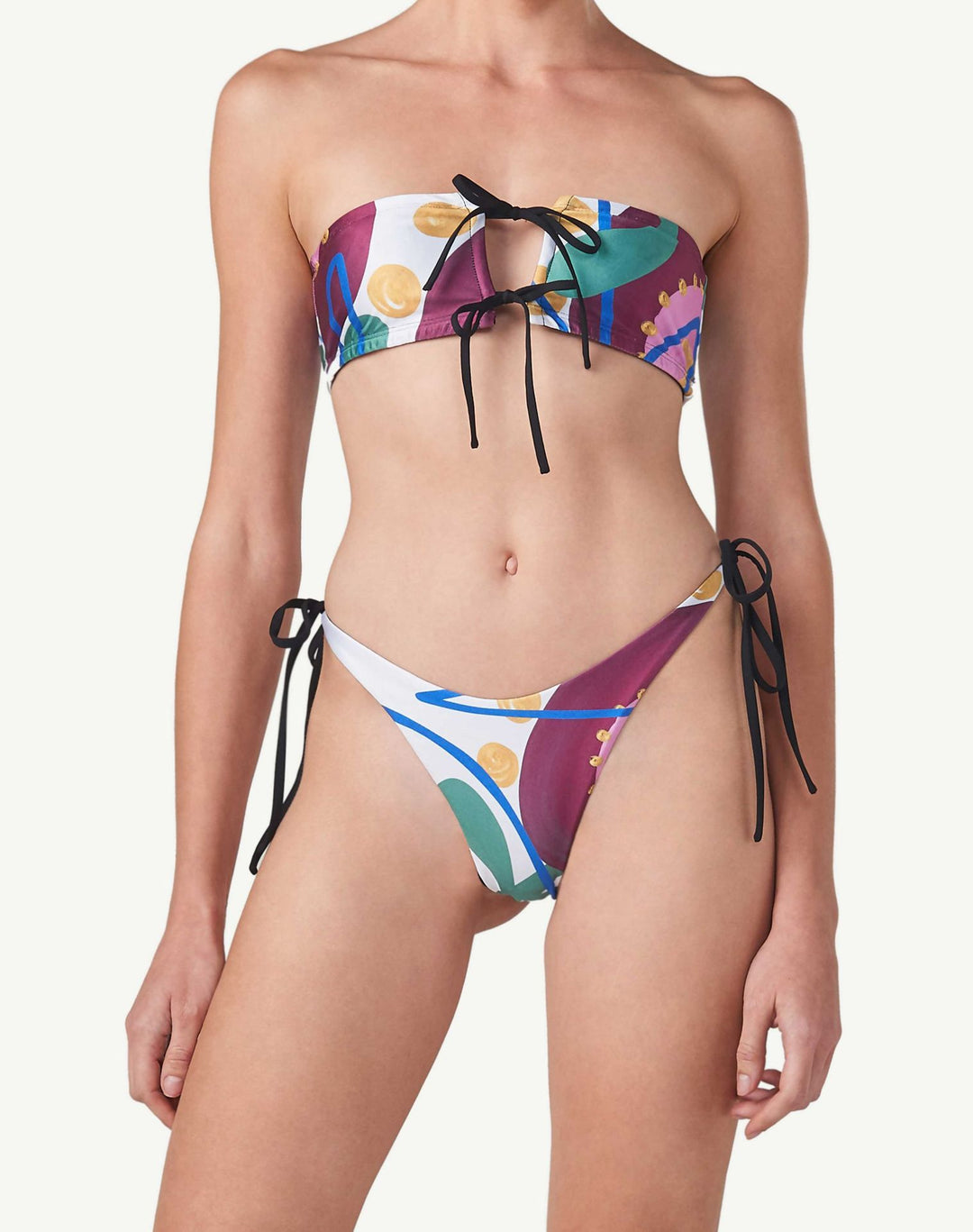 Damen Bandeau-Bikini mit stilvollem Bindesystem Drune