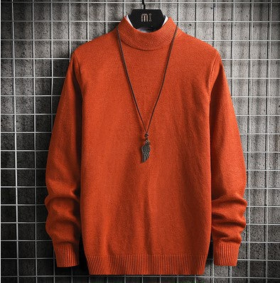 Herren warme Rollkragenpullover aus feinem Strickmaterial Drune