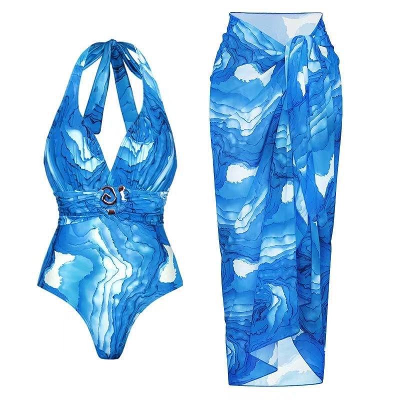 Damen Bikini-Set mit elegantem Wickelrock und raffiniertem Bustier Drune