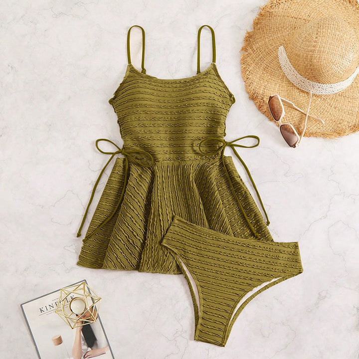 Damen Tankini mit fließendem Rock und verstellbaren Trägern Drune