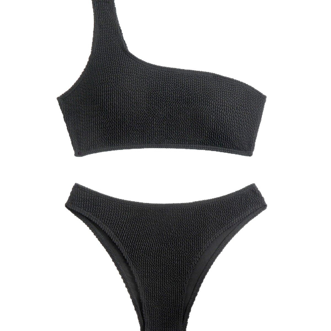 Damen Einseitiger Bikini mit strukturiertem Obermaterial Drune