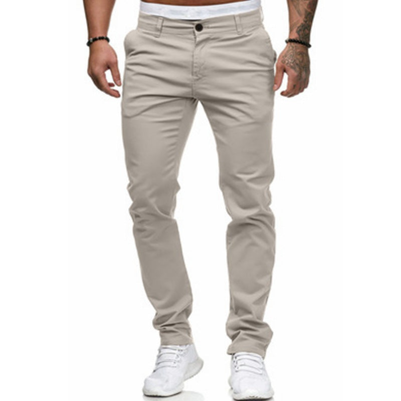 Herren maßgeschneiderte Slim-Fit Chino-Hosen Drune
