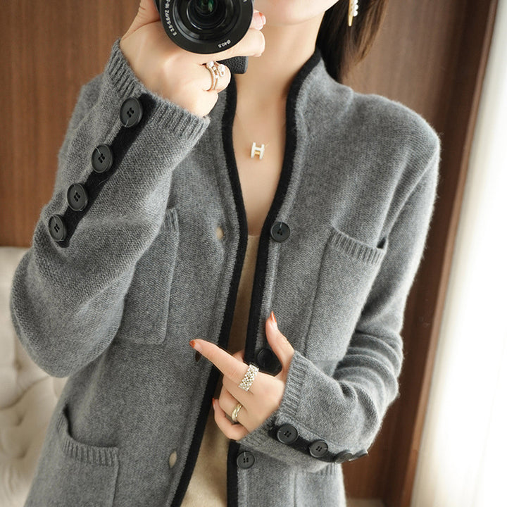 Damen Strickjacke mit hochwertiger Wollqualität und praktischen Taschen Drune