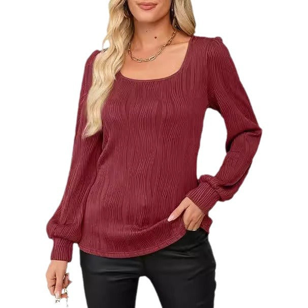 Damen trendiges, gestreiftes Blusenoberteil Drune