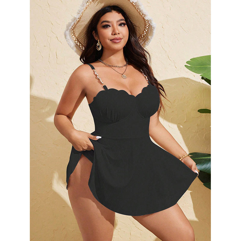 Damen Strandkleid mit raffiniertem Wellensaum Drune