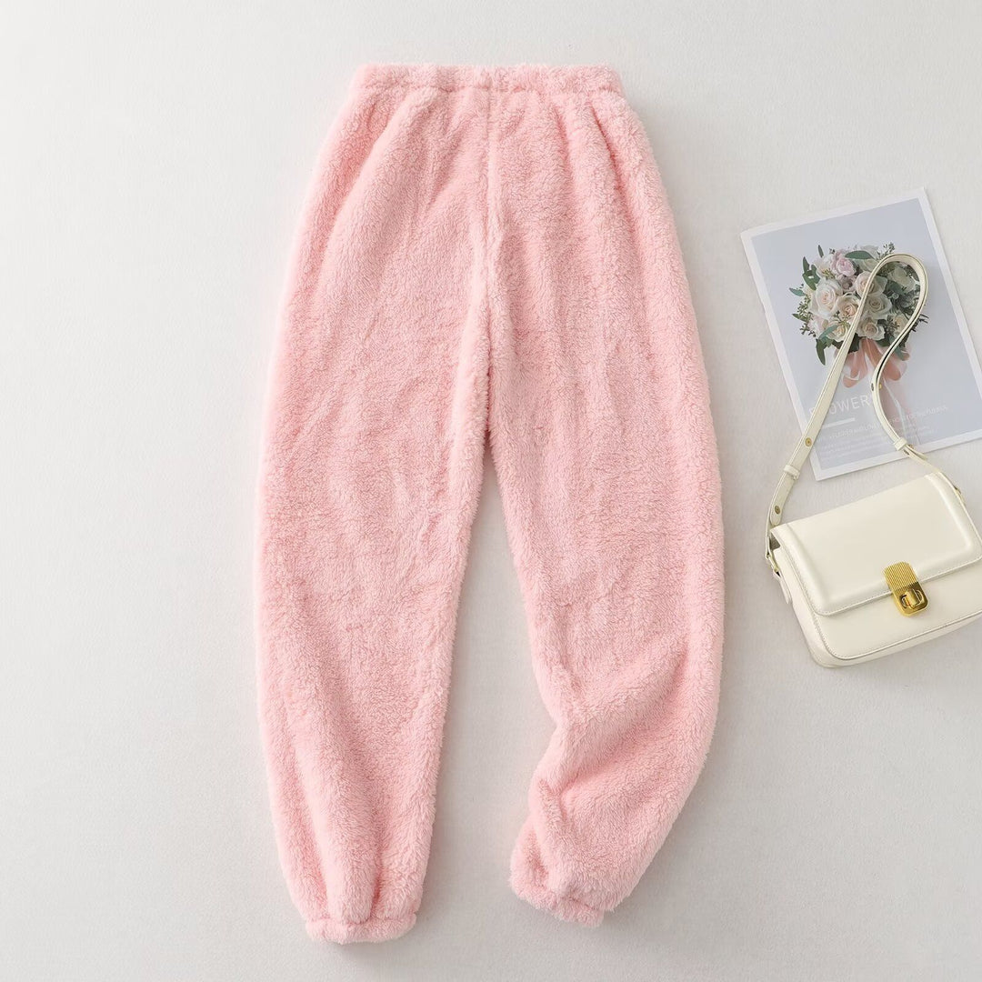 Damen Bequeme Fleece-Hose mit elastischem Bund Drune