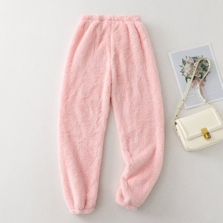 Damen Bequeme Fleece-Hose mit elastischem Bund Drune
