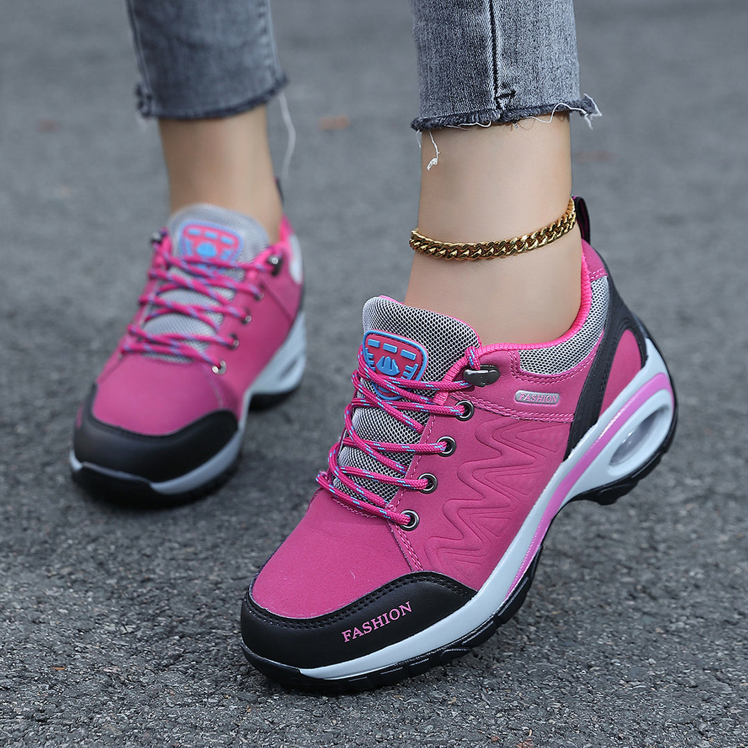 Damen nan sportliche Keil-Sneaker mit gepolsterter Luftkissen-Sohle Drune