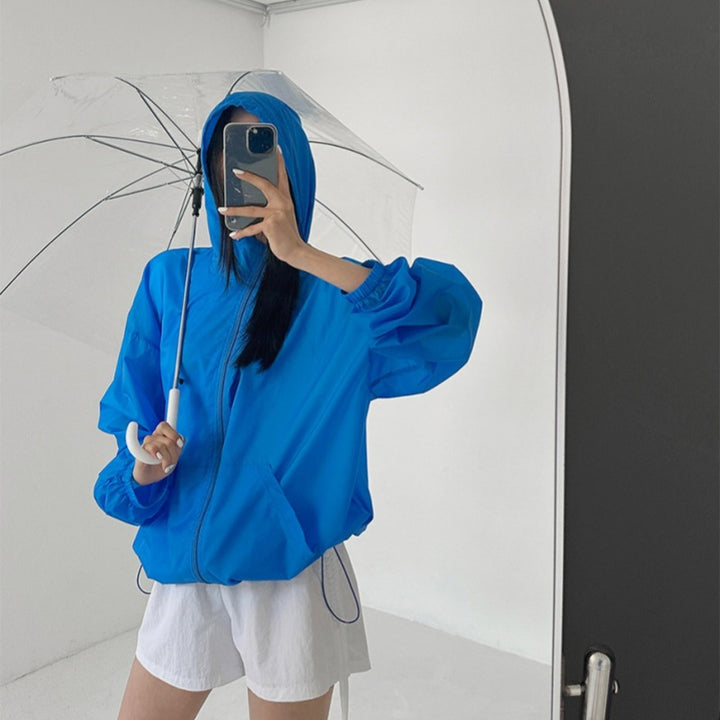 Damen leichte Regenjacke mit praktischen Taschen Drune