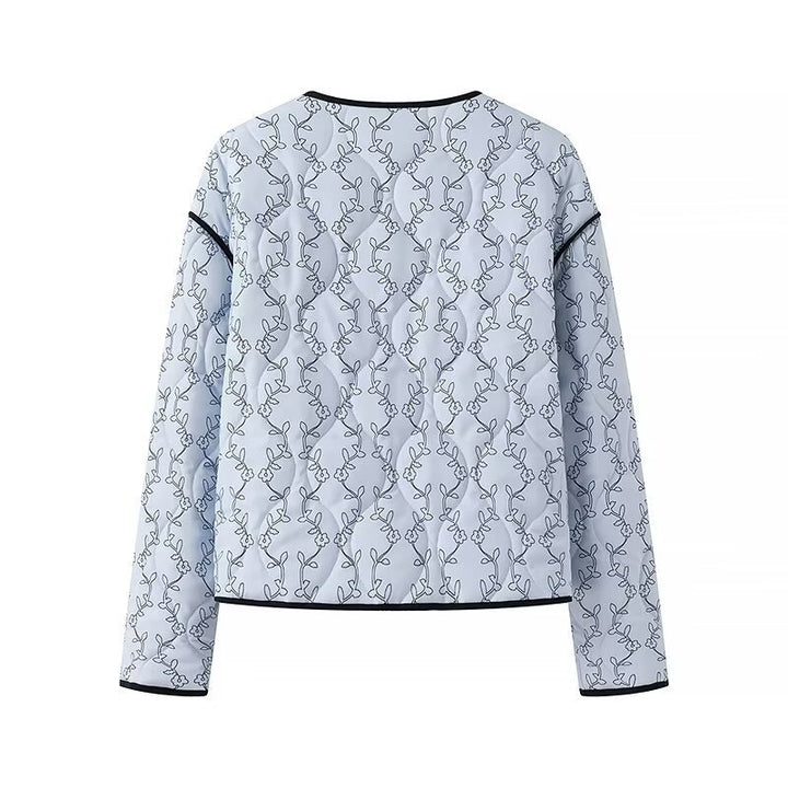 Damen Steppjacke mit modernem grafischen Muster und tailliertem Schnitt Drune