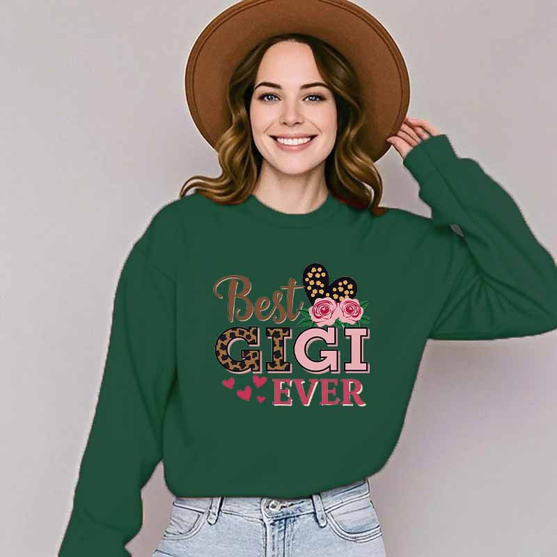 Damen Sweatshirt mit kreativem Gigi-Motiv Drune