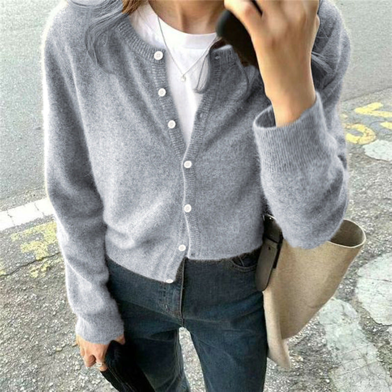 Damen Strickjacke mit feiner Textur und eleganten Knopfdetails Drune