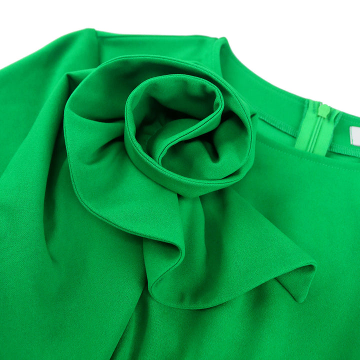 Damen figurbetontes Kleid mit hoppelndem Blüten-Design Drune
