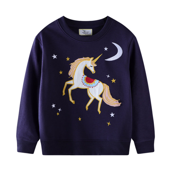 Mädchen Sweatshirt mit zauberhaftem Einhorn-Design Drune