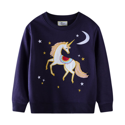 Mädchen Sweatshirt mit zauberhaftem Einhorn-Design Drune