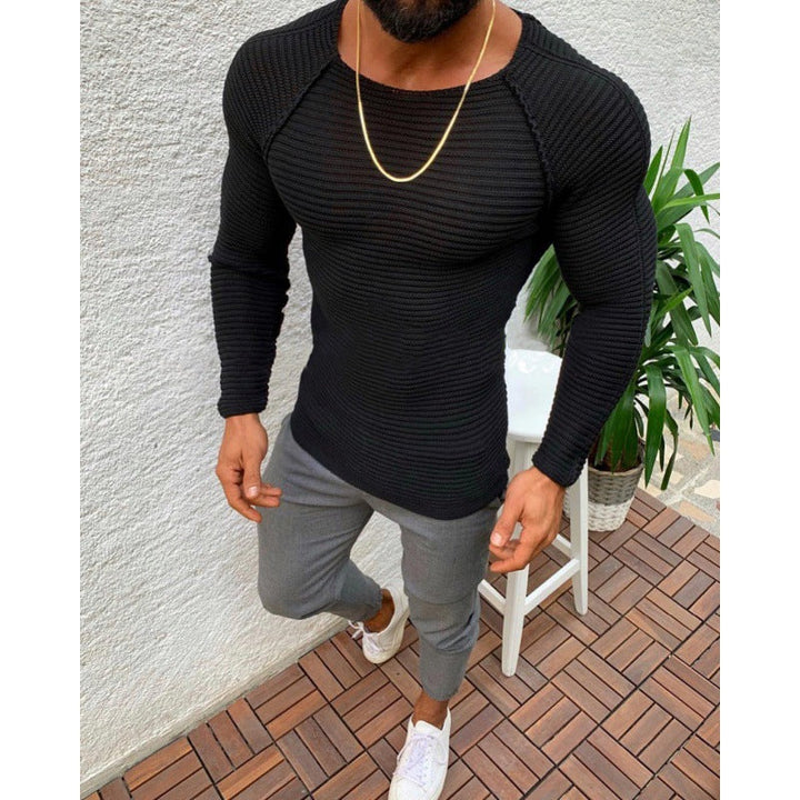 Herren Langarm Shirt mit strukturiertem Design Drune
