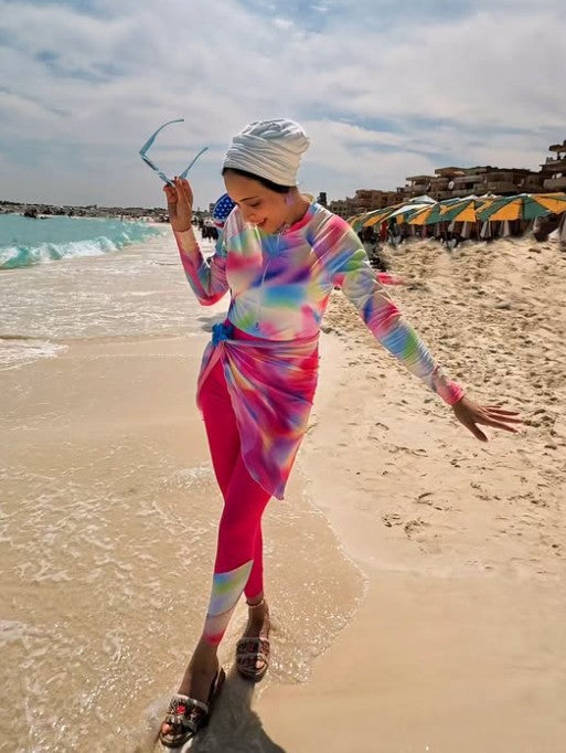 Damen Modischer Beachwear-Anzug mit Wickeldesign Drune