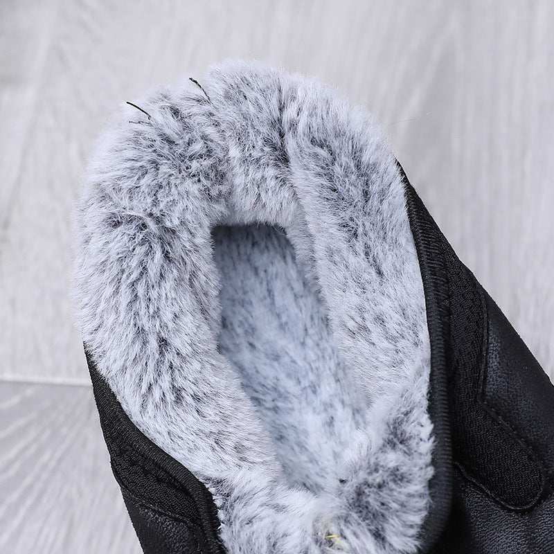 Damen Bequeme Winter-Slipper aus Lederimitat mit warmem Innenfutter Drune