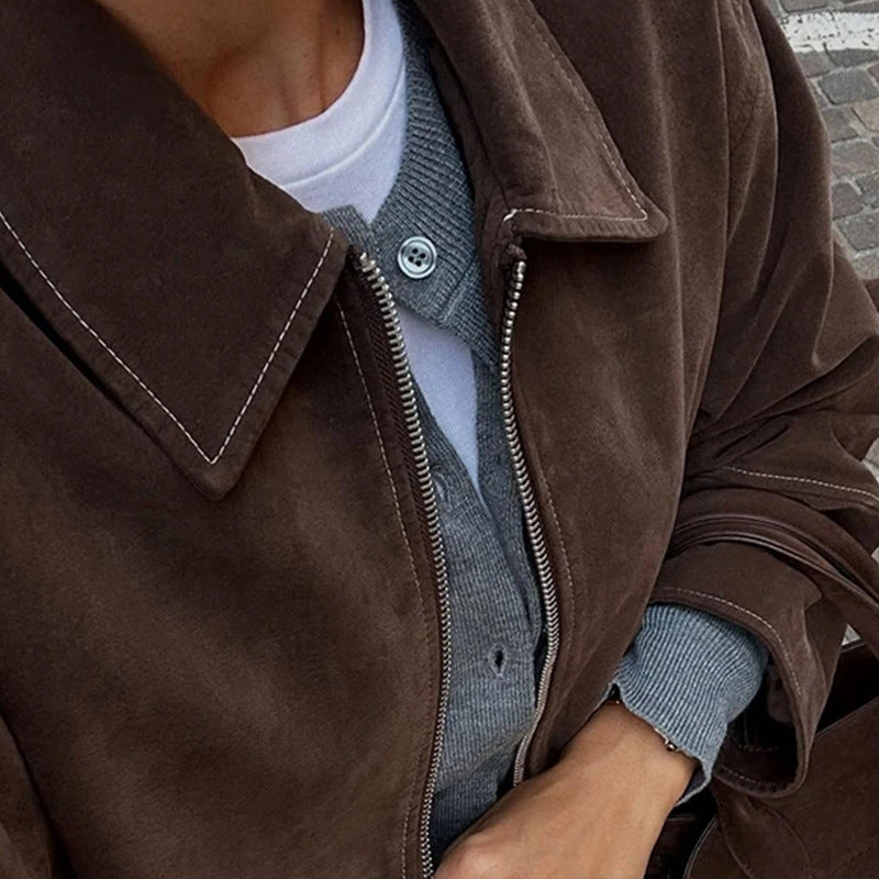 Damen Elegante Oversized-Jacke im lässigen Stil Drune