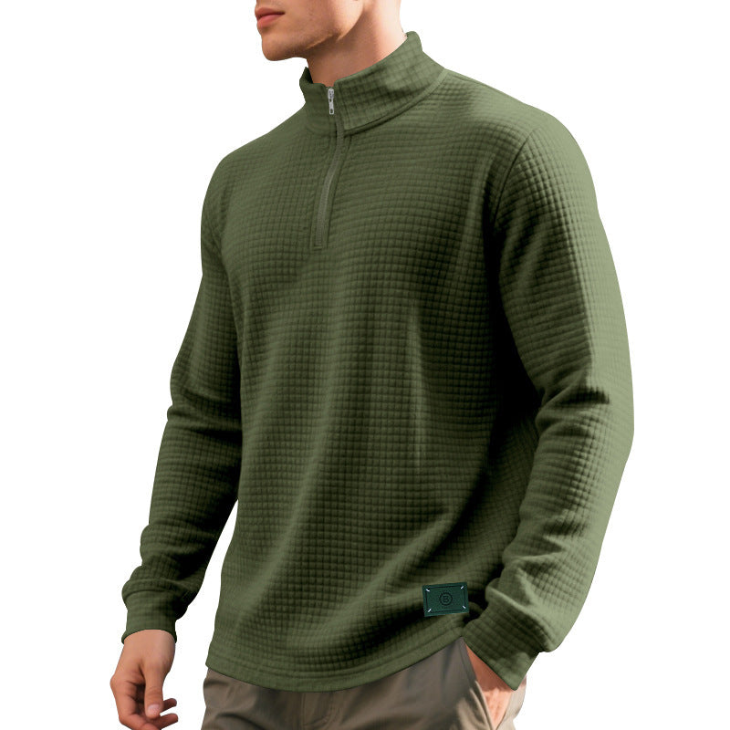 Herren Stepppullover mit modernem Reißverschluss und strukturiertem Design Drune