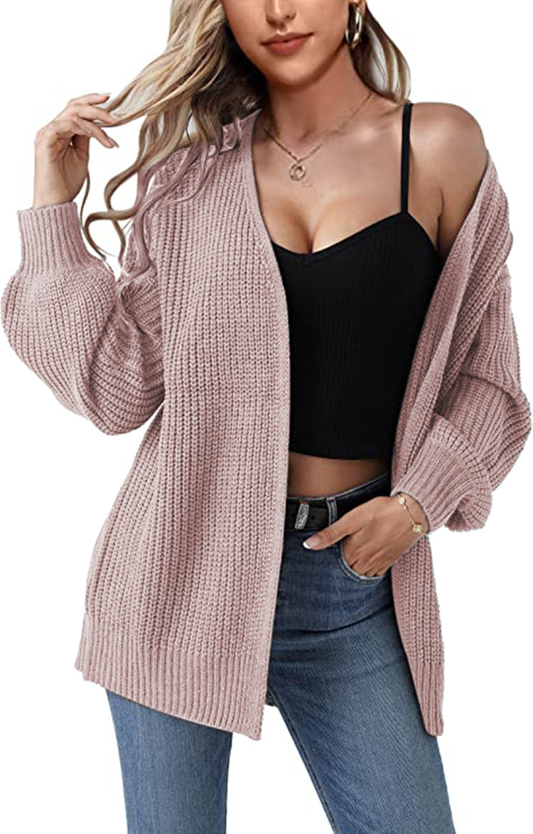 Damen Grobstrick-Cardigan mit lässigem Schnitt und offenen Maschen Drune
