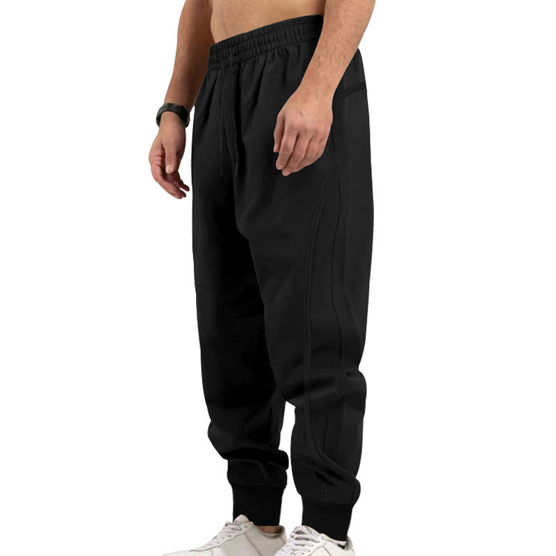 Herren sportliche Sweatpants mit seitlichen Reißverschlusstaschen und elastischem Bund Drune