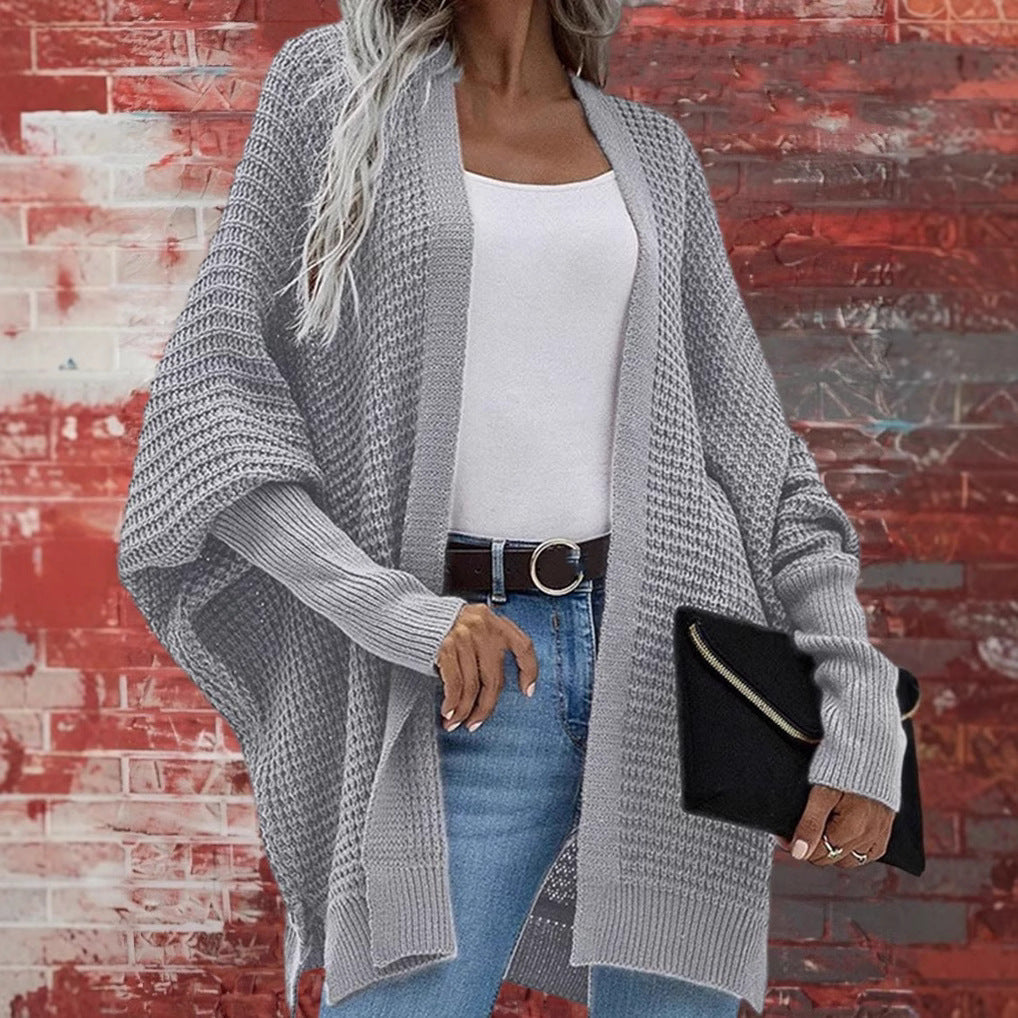 Damen Grobstrick Cardigan im lässigen Design mit weitem Schnitt und feiner Struktur Drune