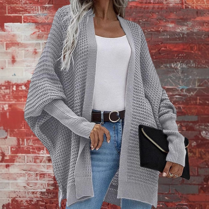 Damen Grobstrick Cardigan im lässigen Design mit weitem Schnitt und feiner Struktur Drune