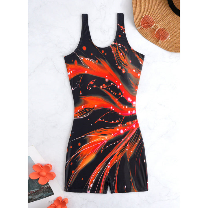 Damen Sportlicher Schwimmanzug mit stylischem Grafikdesign Drune