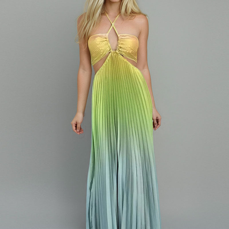 Damen Maxikleid mit raffinierten Cut-Out-Details und Farbverlauf Drune