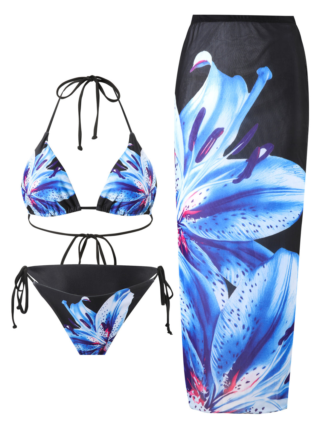 Damen Bikiniset mit elegantem Strandrock Drune