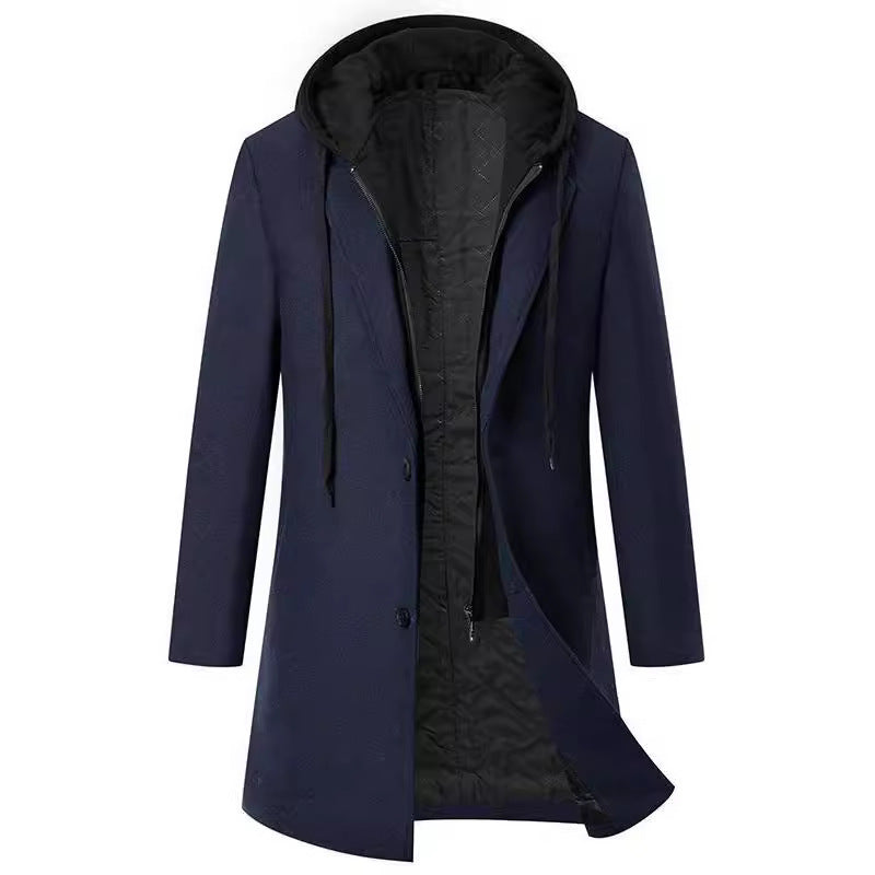 Damen modischer Parka mit abnehmbarer Kapuze Drune