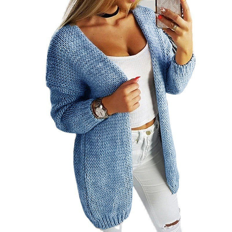 Damen lockerer Strickcardigan mit weichem Material und lässigem Schnitt Drune